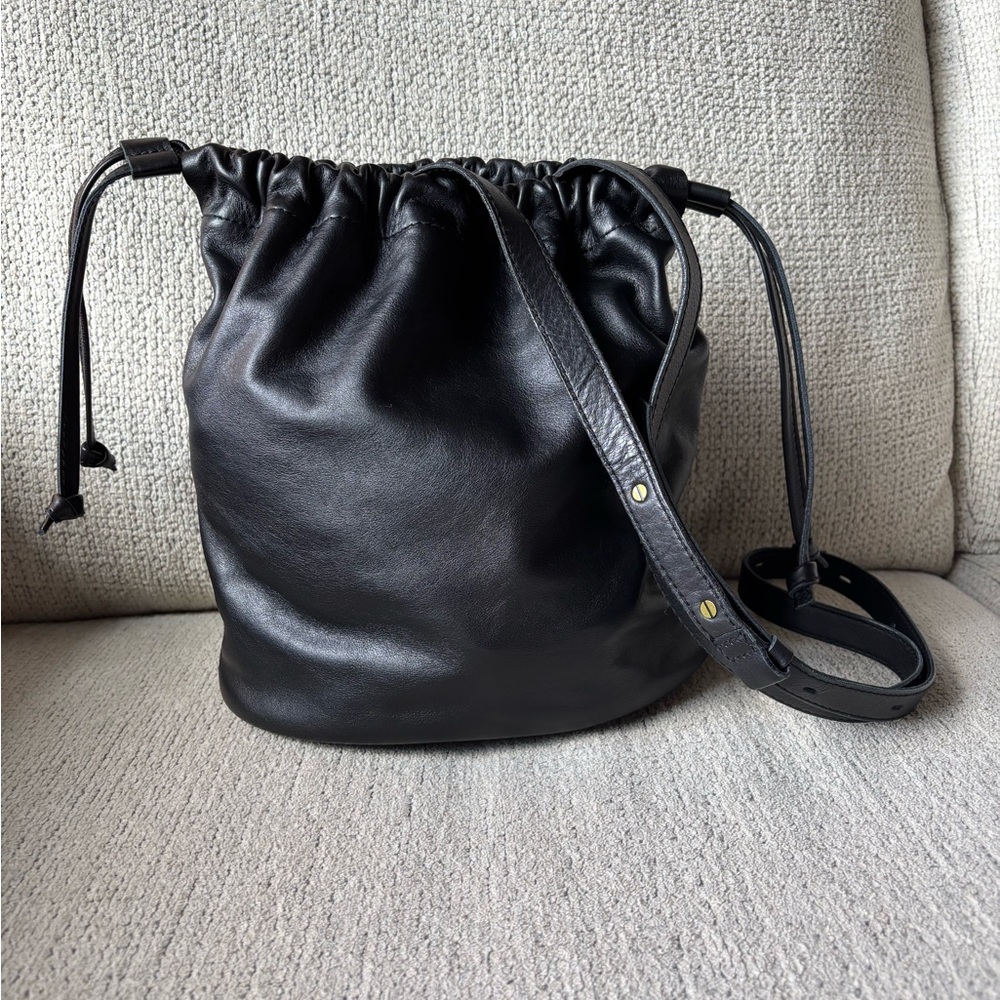 NWOT Madewell Black soft luxe grain Leather Crossbody Bag